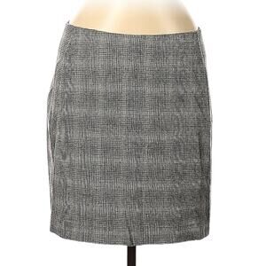 Banana Republic Pencil‎ Skirt Tan Plaid Stretch Wool Blend Career Women's 8